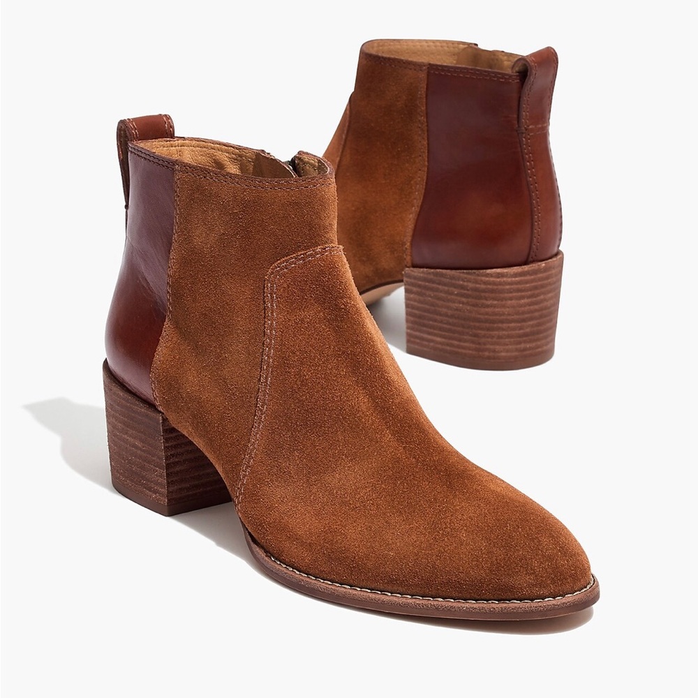 Madewell Asher Boot in Suede and Leather size 7